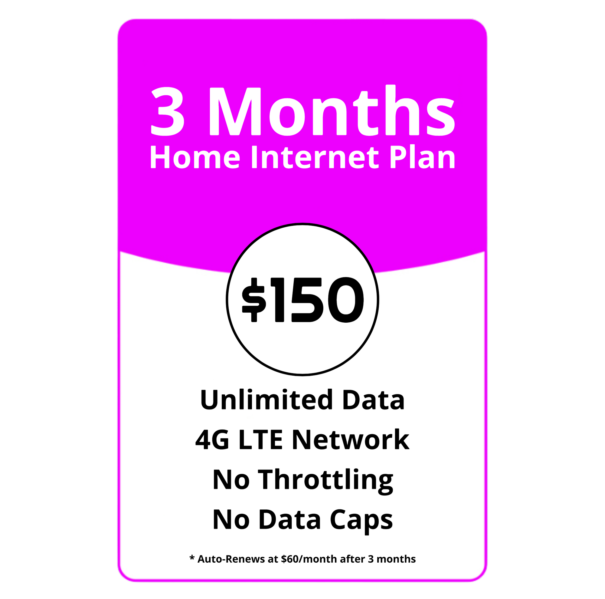 Home Internet Plan - 90 Days